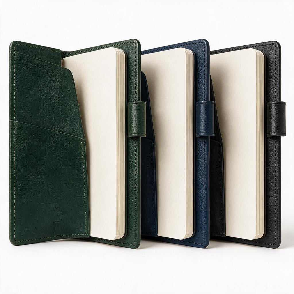 Saddle Brown Leather Notebook Cover — color styling reference