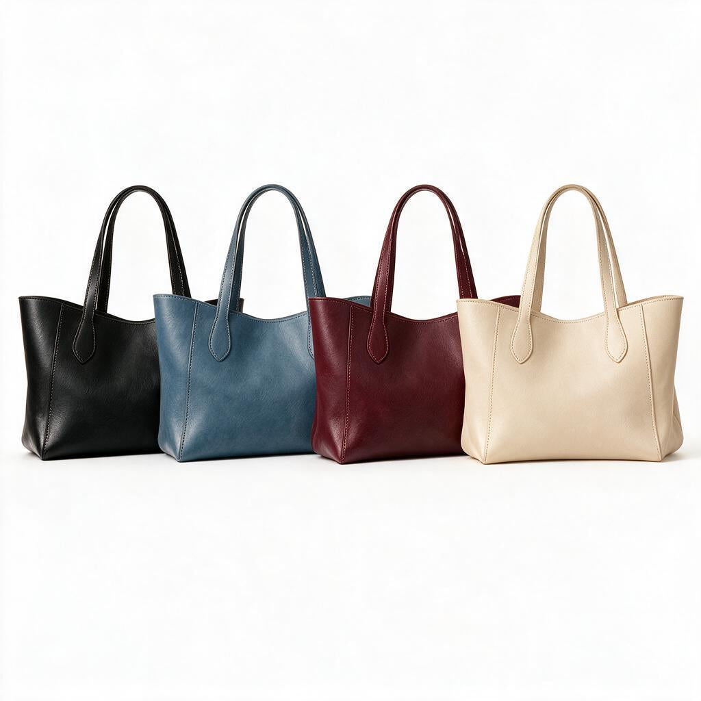 Cognac Leather Everyday Tote — color styling reference