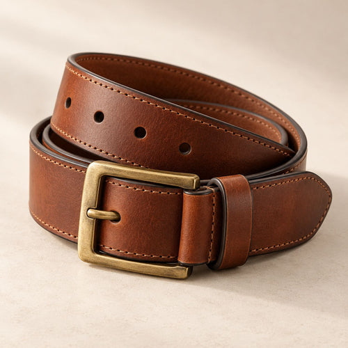 Chestnut Leather Classic Belt — product view